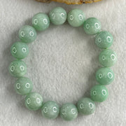 Type A Green Jadeite Beads Bracelet 60.01g 16.5cm 13.2mm 16 Beads - Huangs Jadeite and Jewelry Pte Ltd