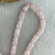 Natural Type A Pinkish Jadeite Hulu Necklace 30.50g 45cm 6.5mm 43 Hulu - Huangs Jadeite and Jewelry Pte Ltd