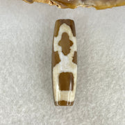 Natural Powerful Tibetan Old Oily Agate Cai Shen Dzi Bead Heavenly Master (Tian Zhu) 财神长天珠 8.92g 39.3 by 11.5mm - Huangs Jadeite and Jewelry Pte Ltd