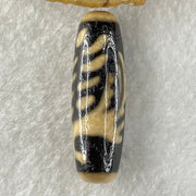 Natural Powerful Tibetan Old Oily Agate Vermilion Bird Fire Element Dzi Bead Heavenly Master (Tian Zhu) 朱雀天珠 8.98g 38.4 by 12.4mm - Huangs Jadeite and Jewelry Pte Ltd