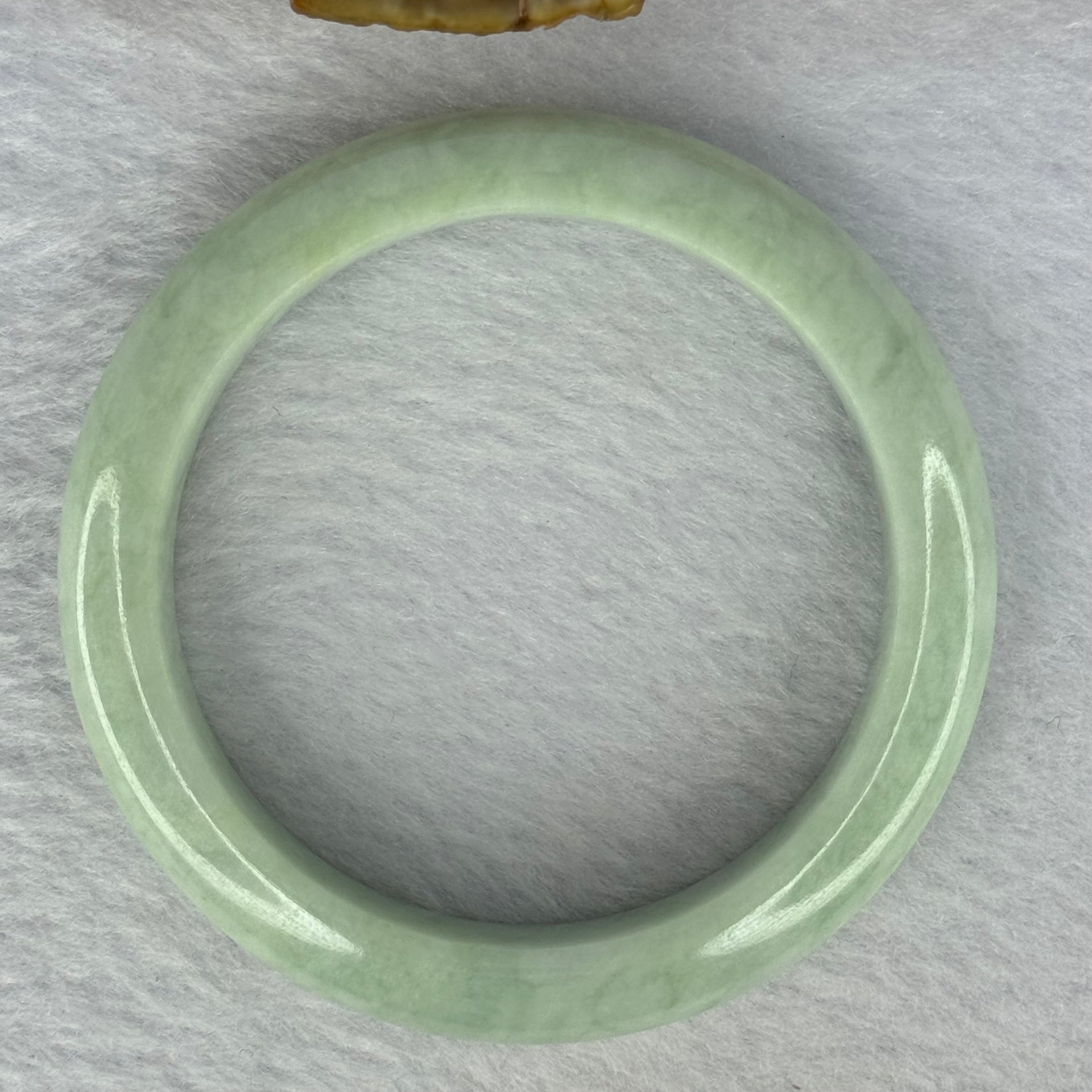 Type A Light Green Jadeite Bangle Internal Diameter 52.6mm 48.95g 12.3 by 8.3mm (Close to Perfect) - Huangs Jadeite and Jewelry Pte Ltd