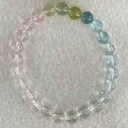 Very Very High Grade Transparent Natural Morganite Beryl Beads Bracelet 15.15g 15.5cm 7.7mm 25 Beads - Huangs Jadeite and Jewelry Pte Ltd