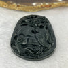 Type A Partial Translucent Black Omphasite Jadeite Flying Dragon with Bat Pendent A货墨翠飞龙蝙蝠牌 29.24g 61.3 by 44.2 by 9.3 mm - Huangs Jadeite and Jewelry Pte Ltd