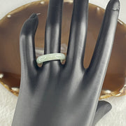 Natural Type A Faint Green with Green Jadeite Ring 3.03g 5.1 by 3.3mm US 8 HK 17.5 - Huangs Jadeite and Jewelry Pte Ltd