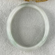 Type A Faint Lavender Green Jadeite Oval Bangle 45.43g Internal Diameter 55.8mm 15.8 by 6.3mm (Internal Lines) - Huangs Jadeite and Jewelry Pte Ltd