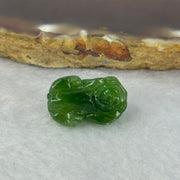 Natural Green Nephrite Pixiu Pendent 2.85g 17.9 by 11.4 by 9.6mm - Huangs Jadeite and Jewelry Pte Ltd
