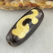 Natural Powerful Tibetan Old Oily Agate Green Tara Dzi Bead Heavenly Master (Tian Zhu) 绿度母天珠 5.76g 27.8 by 11.6mm - Huangs Jadeite and Jewelry Pte Ltd