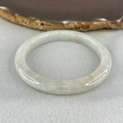 Type A Light Blueish Green Jadeite Bangle 33.37g  Internal Diameter 53.6mm 8.5 by 7.5mm (Very Slight External Rough and Very Slight Internal Line) - Huangs Jadeite and Jewelry Pte Ltd