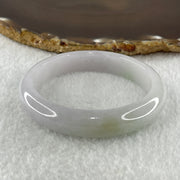 Type A Natural Jelly Lavender Light Green Jadeite Oval Bangle 41.51g Inner Diameter 52.7mm 11.8 by 7.4mm (Very Slight Internal Lines) - Huangs Jadeite and Jewelry Pte Ltd