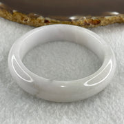 Type A Natural White to Faint Lavender Faint Green Jadeite Bangle 48.50g Inner Diameter 49.8mm 13.2 by 7.8mm (Very Slight Internal Lines) - Huangs Jadeite and Jewelry Pte Ltd