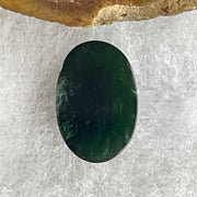 Type A Translucent Black Omphacite Jadeite Oval Cabouchon Stone For Setting 0.85g 12.3 by 8.3 by 4.1mm - Huangs Jadeite and Jewelry Pte Ltd