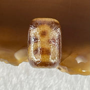 Natural Powerful Tibetan Old Oily Agate Double Cai Shen God of Fortune Dzi Bead Heavenly Master (Tian Zhu) 双财神爷天珠 1.78g 12.8 by 9.0mm - Huangs Jadeite and Jewelry Pte Ltd