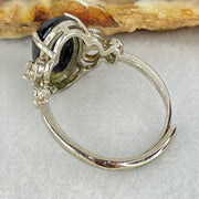 Good Grade Natural Amethyst in S925 Sliver Ring (Adjustable Size) 2.93g 14.6 by 8.1 by 5.0mm - Huangs Jadeite and Jewelry Pte Ltd