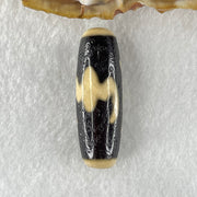 Natural Powerful Tibetan Old Oily Agate Bat with Insect or Happiness Fu Shou Dzi Bead Heavenly Master (Tian Zhu) 蝙蝠昆虫天珠 9.19g 37.7 by 12.5mm - Huangs Jadeite and Jewelry Pte Ltd