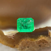 Natural Colombia Vivid Green Emerald (Beryl) Cut-Cornered Rectangular Step cut 0.46ct 5.6 by 4.7 by 2.5mm - Huangs Jadeite and Jewelry Pte Ltd
