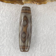 Natural Powerful Tibetan Old Oily Agate 6 Eye with 4 Eye Vajra Dzi Bead Heavenly Master (Tian Zhu) 六眼加四眼金刚杵天诛 7.68g 39.6 by 11.3mm - Huangs Jadeite and Jewelry Pte Ltd