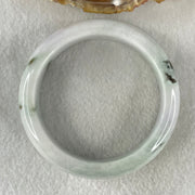 Type A Light Lavender and Light Green with Blueish Green Piao Hua Floral Jadeite Bangle 81.44g Inner Diameter 58.5mm 16.6 by 9.4mm (External and Internal Lines) - Huangs Jadeite and Jewelry Pte Ltd