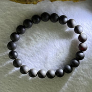Natural Dark Matt Black Amber Beads Bracelet 天然大黑天翁琥珀手链 6.31g 14.5cm 8.2mm 22 Beads - Huangs Jadeite and Jewelry Pte Ltd