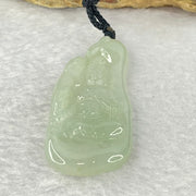 Type A Semi Icy Green Jadeite Guan Yin Pendent 11.98g 48.0 by 21.3 by 5.4mm - Huangs Jadeite and Jewelry Pte Ltd