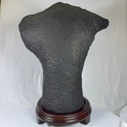 Natural Tree Shape Amethyst Cave with Wooden Stand Display 27,441.2g 410 by 235.0 by 505.0mm - Huangs Jadeite and Jewelry Pte Ltd