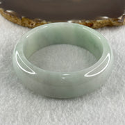 Type A Natural Light Green with Light Lavender Jadeite Bangle 84.56g Inner Diameter 54.5mm 19.0 by 8.4mm (Internal Line) - Huangs Jadeite and Jewelry Pte Ltd