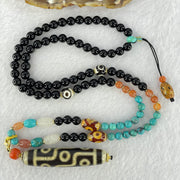 Muti Treasure with Powerful Tibetan Old Oily Agate Mix Dzi Beads Necklace (3 Eye and 9 Eye) 49.72g 60cm 56.2 by 12.8 Bead 12.3 by 8.3mm 2 Beads 8.3mm 2 Beads - Huangs Jadeite and Jewelry Pte Ltd