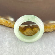 Type A Light Green with Moss Green Piao Hua Jadeite Ring 4.39g 7.0 by 3.9mm US7 HK15.2 - Huangs Jadeite and Jewelry Pte Ltd