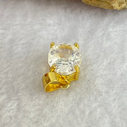 Natural Madagascar Blue Moonstone in S925 Silver Gold Color Pendant 1.24g 10.0 by 8.0 by 5.0mm - Huangs Jadeite and Jewelry Pte Ltd