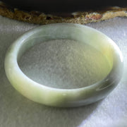 Type A Faint Lavender Faint Green Jadeite Bangle 46.17g Internal Diameter 57.5mm 11.7 by 7.5mm (Very Slight External Roughs with Internal Lines) - Huangs Jadeite and Jewelry Pte Ltd