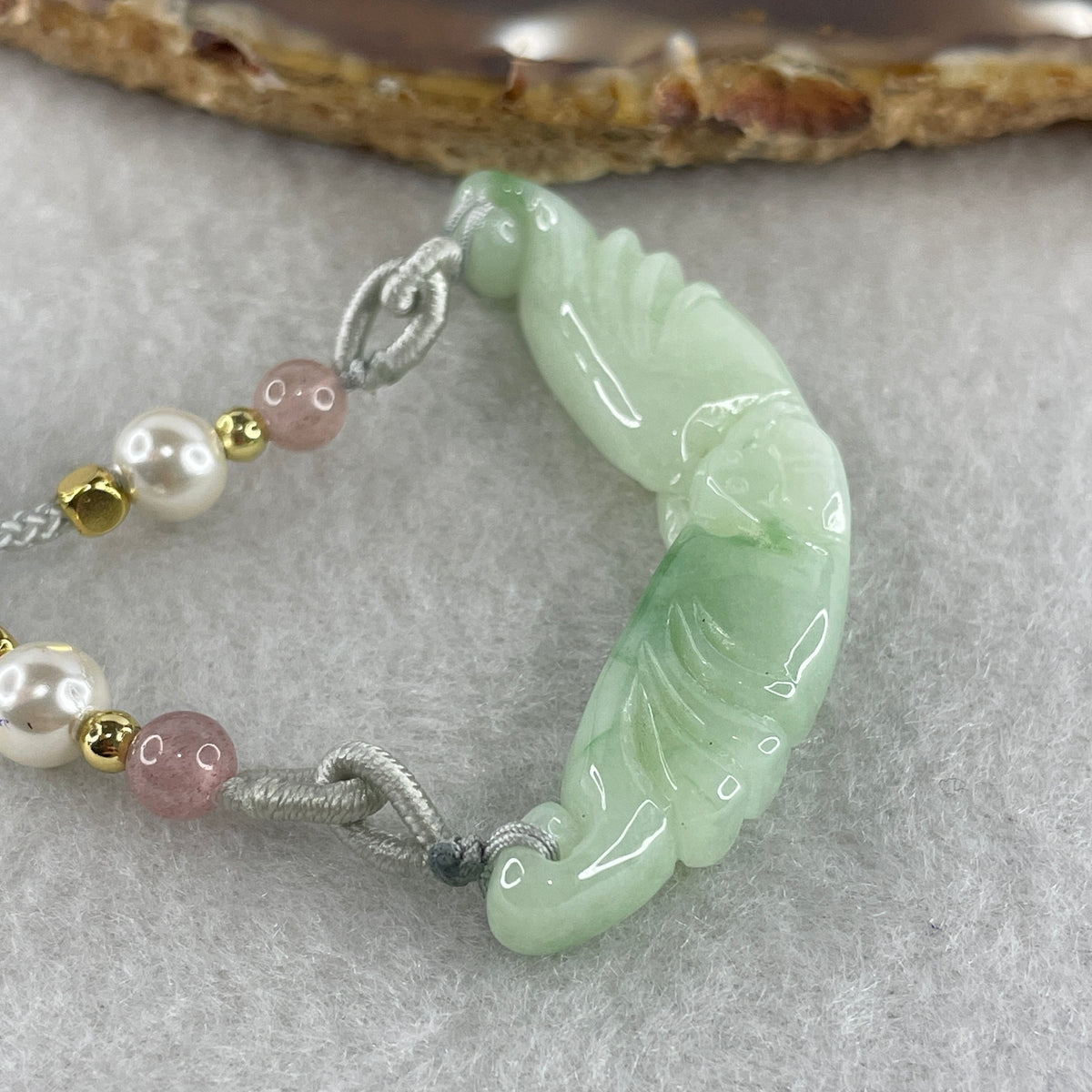 Natural Type A Green Jadeite Butterfly with Coins Pendant | Transformation, Longevity & Double Wealth Talisman (11.90g | 49.8 x 17.8 x 7.0mm) - Huangs Jadeite and Jewelry Pte Ltd