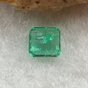 Natural Colombia Vivid Green Emerald (Beryl) Cut-Cornered Square Step cut 0.43ct 4.7 by 4.6 by 2.6mm - Huangs Jadeite and Jewelry Pte Ltd