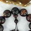 Natural Aged Hainan Dalbergia Rosewood Beads Bracelet 天然海南黄花梨老树手链 56.33g 20.5cm 20.4mm 12 Beads - Huangs Jadeite and Jewelry Pte Ltd