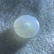 Type A Semi Icy Faint Lavender Green With Wuji Grey Jadeite Ping An Kou Charm/Pendant 3.19g 16.1 by 6.2mm - Huangs Jadeite and Jewelry Pte Ltd