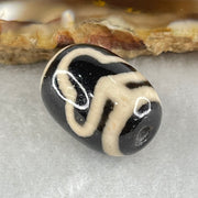 Natural Powerful Tibetan Old Oily Agate Double Bodhi Tree Dzi Bead Heavenly Master (Tian Zhu) 菩提树天珠 4.35g 17.4 by 12.9mm - Huangs Jadeite and Jewelry Pte Ltd