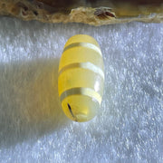 Natural Powerful Tibetan Old Oily Agate 3-Lines Dzi Bead Heavenly Master (Tian Zhu) 三行天诛 2.57g 18.8 by 9.6mm - Huangs Jadeite and Jewelry Pte Ltd