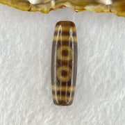 Natural Powerful Tibetan Old Oily Agate 5 Eyes Dzi Bead Heavenly Master (Tian Zhu) 五眼天诛 8.69g 38.3 by 12.0mm - Huangs Jadeite and Jewelry Pte Ltd