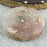 Natural Pink Flower Agate Oval Bangle Set | (68.69g | 55.6mm ID | 9.0 x 6.9mm | Blooming Self-Love & Emotional Renewal Anchor, Feng Shui Harmony & Sovereign Guifei Stacking Bangle Set) - Huangs Jadeite and Jewelry Pte Ltd