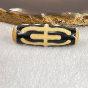 Natural Powerful Tibetan Old Oily Agate Water Lines 8 Eyes Dzi Bead Heavenly Master (Tian Zhu) 水纹八眼天诛 9.97g 37.9 by 13.0mm - Huangs Jadeite and Jewelry Pte Ltd