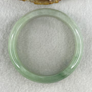 Certified Type A Natural Jelly Light Green with Green Jadeite Bangle 56.69g Inner Diameter 59.0cm 14.7 by 7.3mm (Close to Perfect) - Huangs Jadeite and Jewelry Pte Ltd