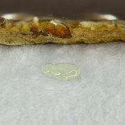 Type A Icy Faint Green Jadeite Rabbit Charm 0.55g 12.1 by 3.4 by 7.8mm - Huangs Jadeite and Jewelry Pte Ltd