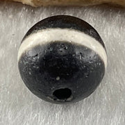 Natural Powerful Tibetan Old Oily Agate 1 Lines Dzi Bead Heavenly Master (Tian Zhu) 1.42g 10.0 by 10.4mm - Huangs Jadeite and Jewelry Pte Ltd