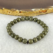 Natural Pyrite Beads Bracelet 天然黄铁矿手链 13.76g 13cm 6.4mm 25 Beads - Huangs Jadeite and Jewelry Pte Ltd