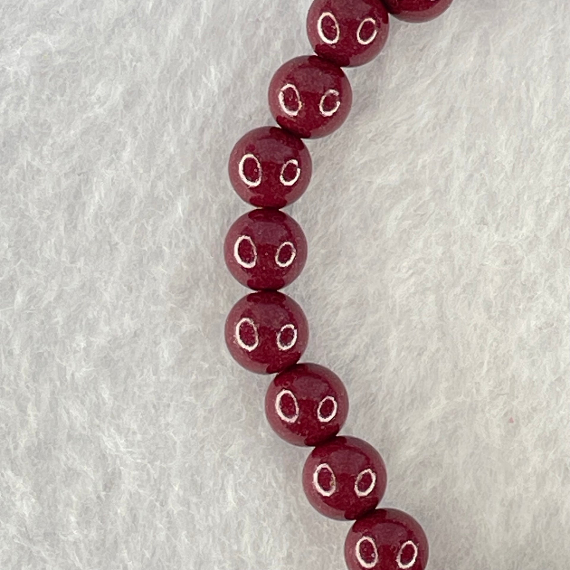 Natural Blood Red Cinnabar and Crystal Beads Bracelet with Flower and Pumpkin Charm 14.73g  15cm 6.4mm 24 Beads - Huangs Jadeite and Jewelry Pte Ltd