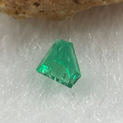 Natural Colombia Vivid Green Emerald (Beryl) Cut-Cornered Grace Step cut 0.30ct 5.7 by 4.4 by 2.5mm - Huangs Jadeite and Jewelry Pte Ltd