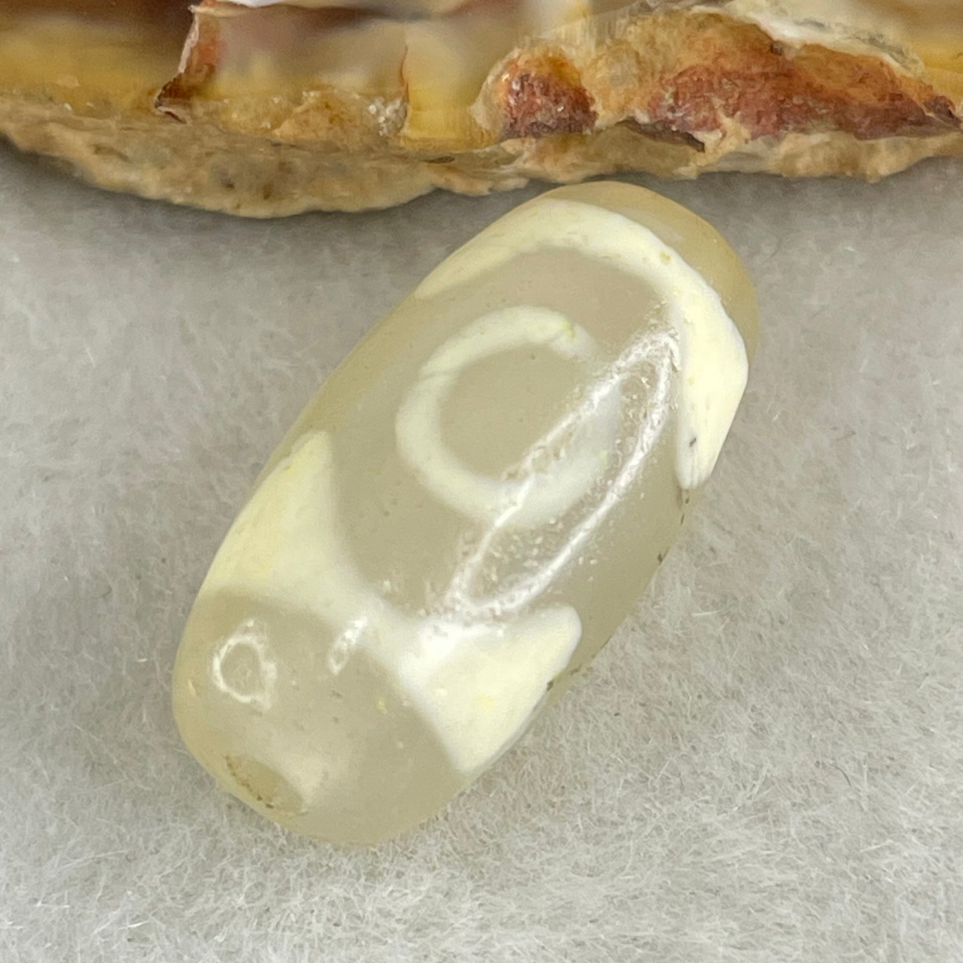 Natural Powerful Tibetan Old Oily Agate 3 Eyes Dzi Bead Heavenly Master (Tian Zhu) 三眼天诛 3.14g 20.2 by 10.3mm - Huangs Jadeite and Jewelry Pte Ltd