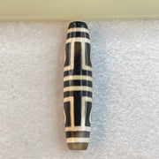 Natural Powerful Tibetan Old Oily Agate Patina 4 Mercy Bodhi Tree Leaf Dzi Bead Heavenly Master (Tian Zhu) 六眼天诛 16.43g 59.5 by 13.4mm - Huangs Jadeite and Jewelry Pte Ltd