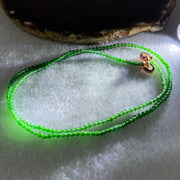 Rare Tengchong Raw Stone Association Certified Type A Highly Translucent Green Jadeite Beads Necklace 8.44g 54g 2.40 to 2.92mm With NGI Cert 82838749 - Huangs Jadeite and Jewelry Pte Ltd