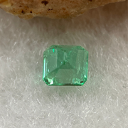 Natural Colombia Vivid Green Emerald (Beryl) Cut-Cornered Square Step cut 0.40ct 4.2 by 4.0 by 3.4mm - Huangs Jadeite and Jewelry Pte Ltd
