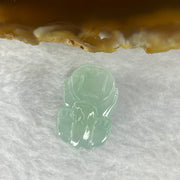Type A Sky Blue Jadeite Pixiu Pendent A货天空蓝色翡翠貔貅牌  9.56g 22.0 by 14.6 by 14.6 mm - Huangs Jadeite and Jewelry Pte Ltd