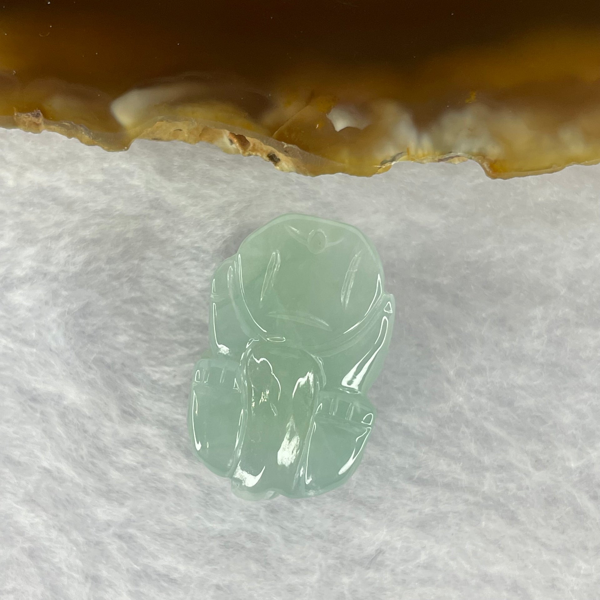 Type A Sky Blue Jadeite Pixiu Pendent A货天空蓝色翡翠貔貅牌  9.56g 22.0 by 14.6 by 14.6 mm - Huangs Jadeite and Jewelry Pte Ltd